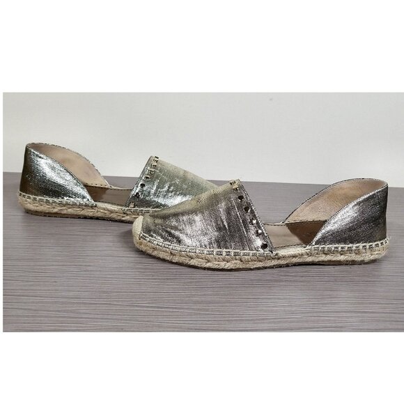 Jimmy Choo Dreya Studded d'Orsay Espadrille Flat, Gold, Womens Size 6.5 / 36.5 - Picture 6 of 11